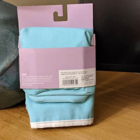 Easter Basket Liner P Monogram Light Blue White Pastel Fabric Liner Spring HTF - Picture 2 of 3